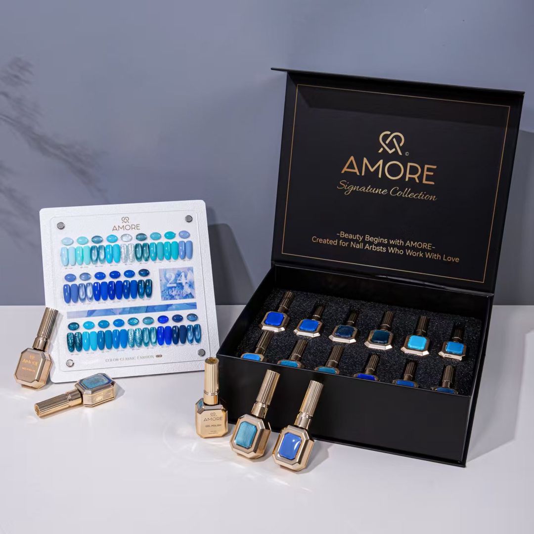 Gel lak dəsti Amore Signature Collection, göy çalarlar, 12 ml x 24 rəng — Mallar, Bakı (2)