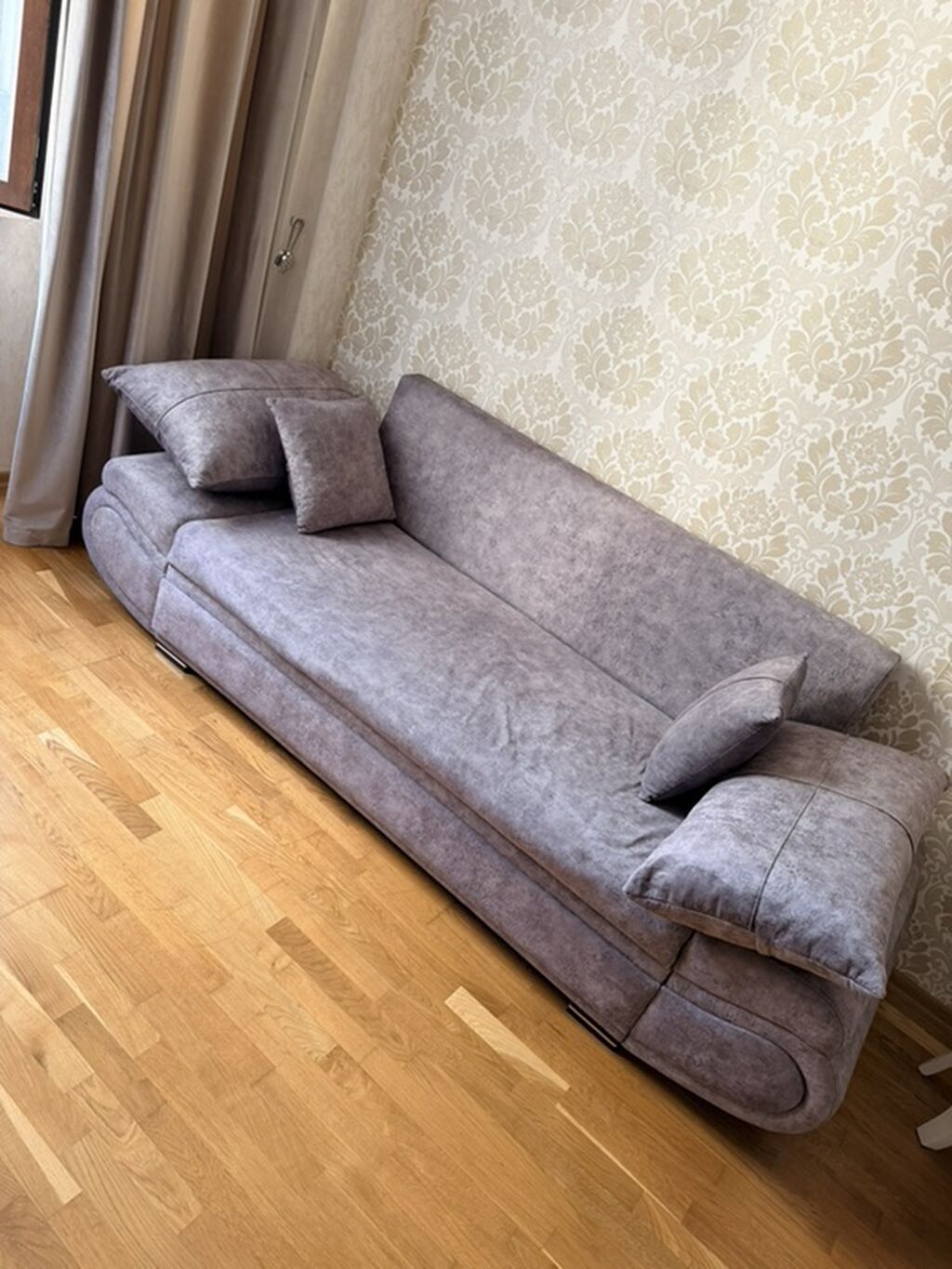 Qonaq otağı üçün müasir divan - Rəng: açıq-boz (kül rəngi), yumşaq — Divanlər, Bakı (2)