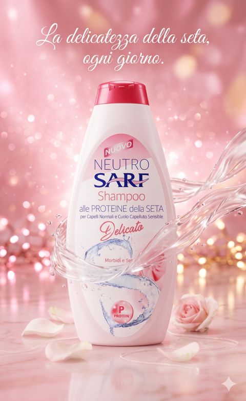 Saçlar üçün şampun Neutro Sarf, ipək zülalları ilə, 750 ml — Bakı