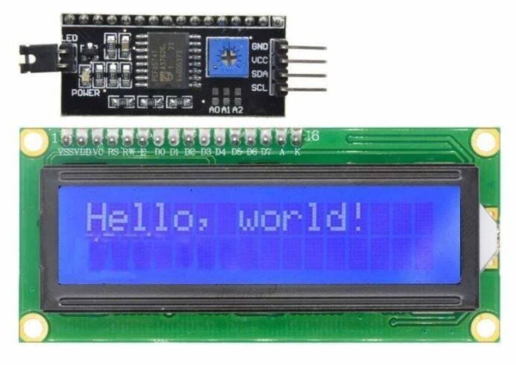 2x16 LCD Ekran – I2C lehimli mavi display Standart 16x2 (1602) LCD — Digər, Bakı (2)