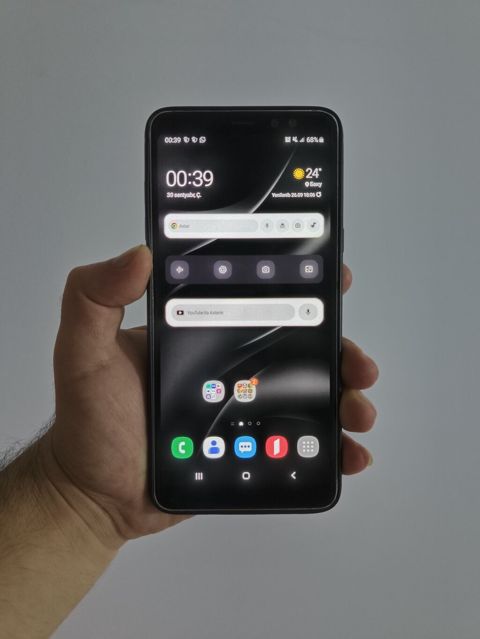 Samsung Galaxy A8 Plus, 64 GB, rəng - Qızılı, Zəmanət, Sensor, Barmaq izi — Digah