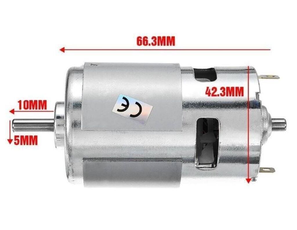 RS775 DC Motor – 12V–36V, 7500–22500 RPM Yüksək dövrlü, reduktorsuz — Mühərriklər, Bakı (3)