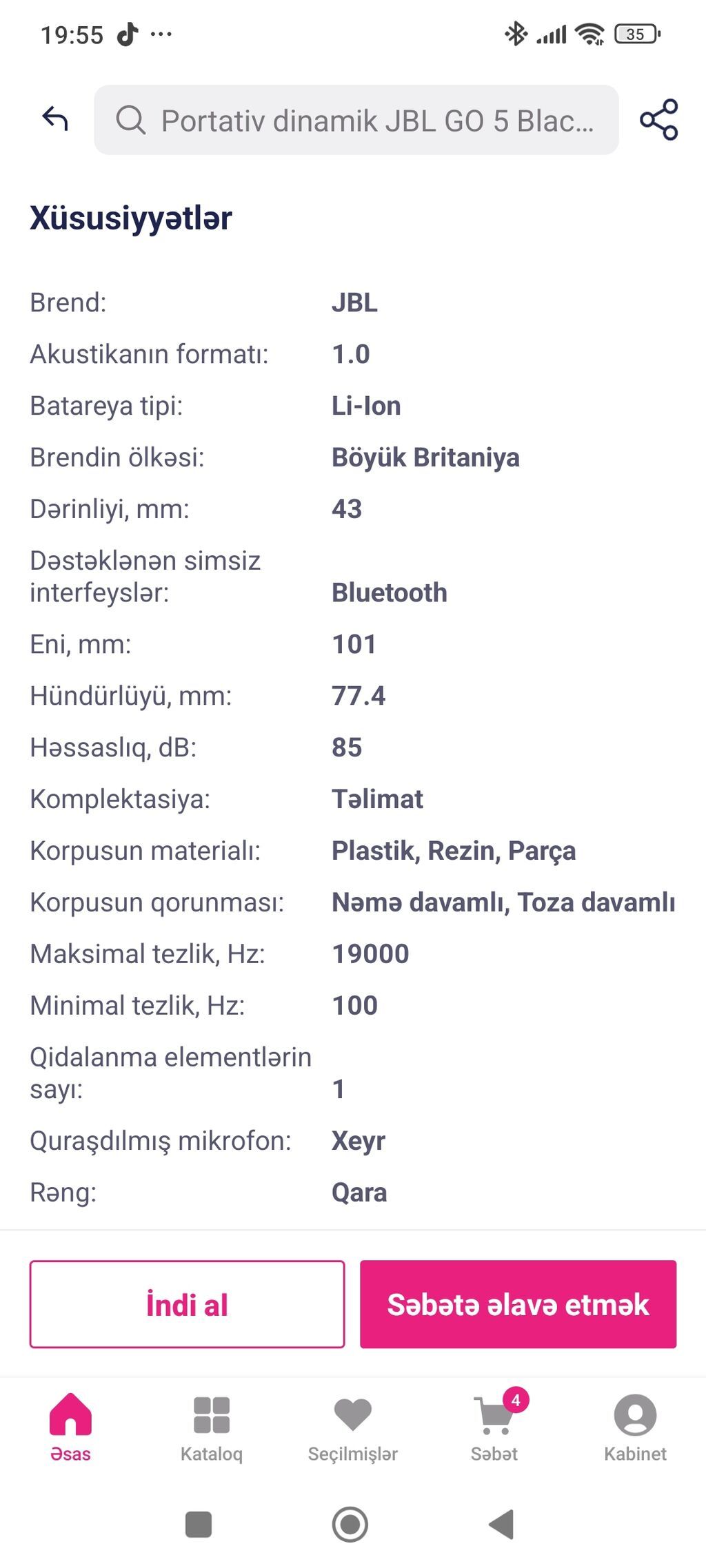 JBL GO 5 portativ dinamik Orjinal.Bu gun Birmarketden mene 110 azn — Dinamiklər və akustik sistemlər, Bakı (3)