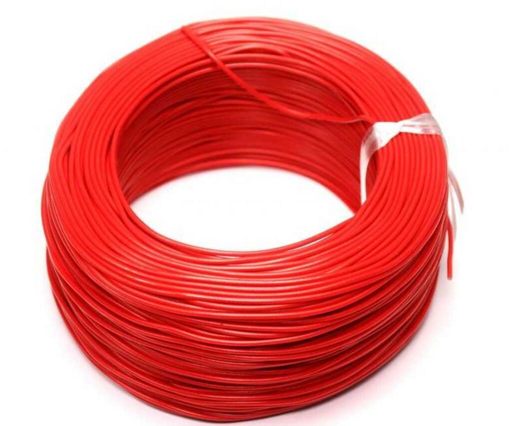 100 metr Tək Damarlı Montaj Kabeli – Qırmızı - Uzunluq: 100 m (bir — Kabel və naqillər, Bakı