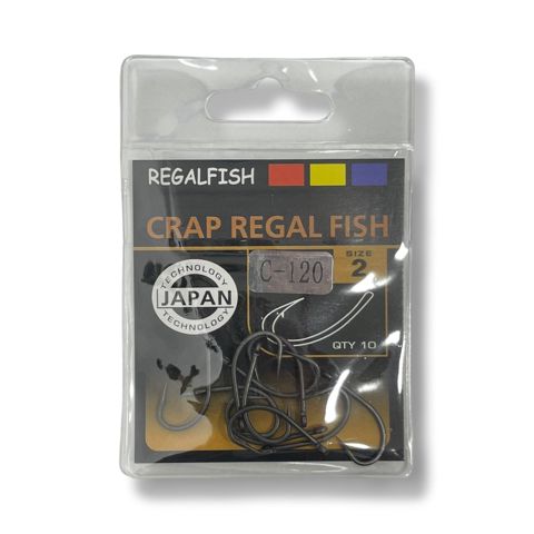 Balıq ovu üçün tək uclu çəngəllər Regalfish C-120 №2, karbon polad, 10 ədəd — Bakı