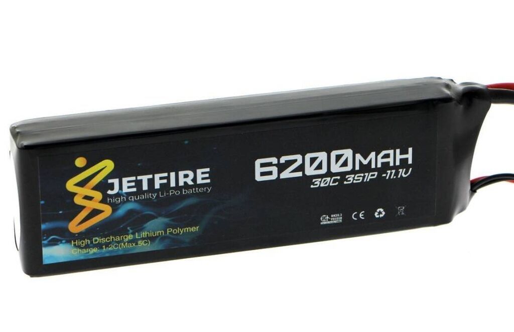 JetFire 11.1V 6200mAh 40C Li‑Po 3S Batareya Yüksək cərəyan tələb edən — Akkumulyatorlar, Bakı (2)