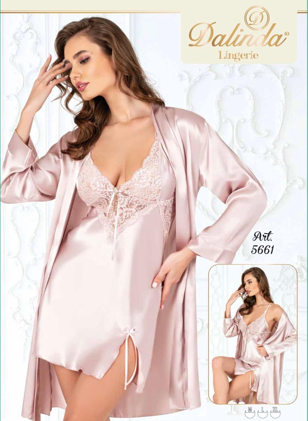 Qadınlar üçün kombinasiya 2134648, çəhrayı, atlas, ölçü L/XL — Mallar, Bakı