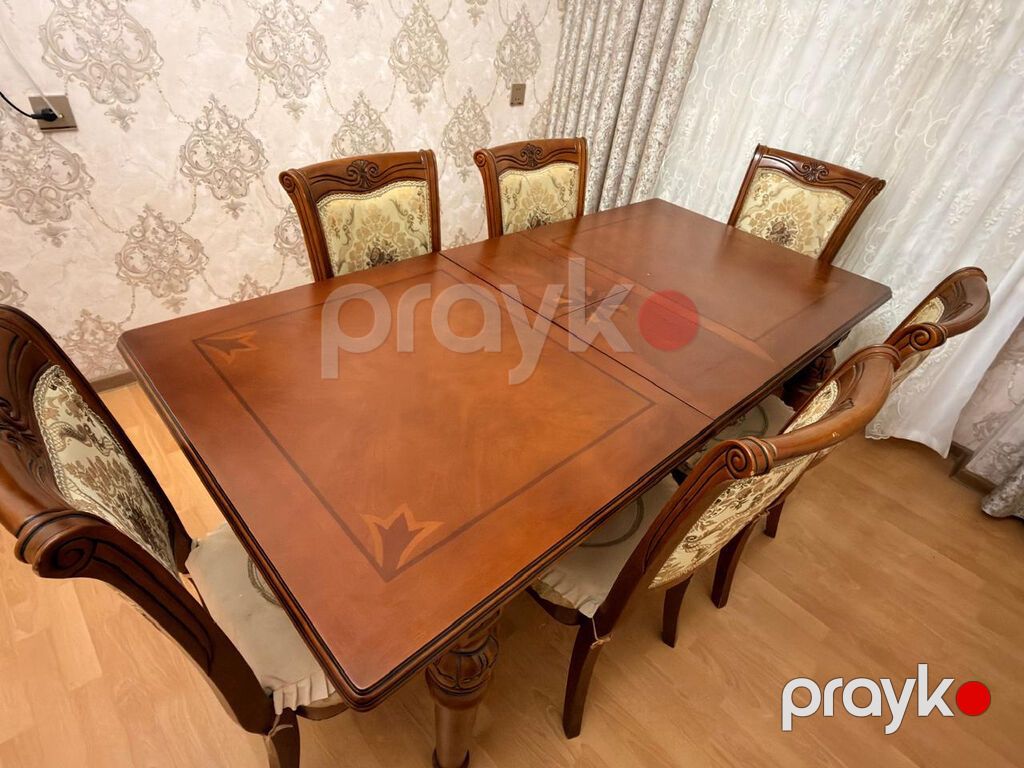 Qonaq otağı üçün, İşlənmiş, Açılan, 6 stul — Masalar və stullar, Bakı