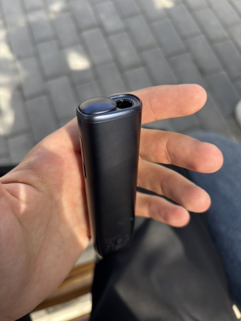 Iqos (isitmə sistemli tütün cihazı) – qara/metallik rəng — Elektronik siqaretlər, Xırdalan (2)