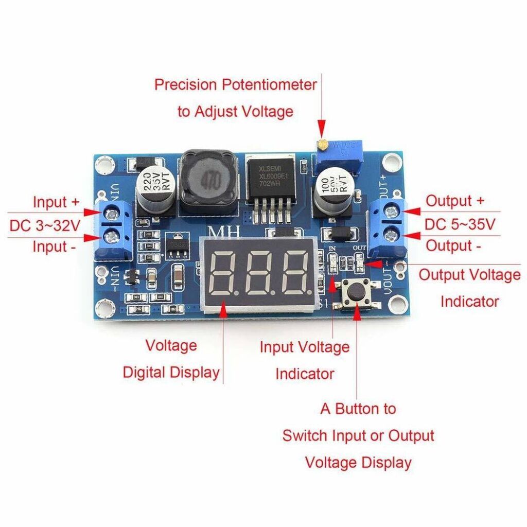 XL6009 Dc-dc Step-Up gərginlik yüksəldici modul - XL6009 — Qida bloklari, Bakı (2)