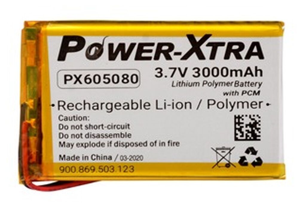 Power-Xtra PX605080 Lityum Polimer Batarya - Gərginlik: 3.7 V — Smartfon ehtiyat hissələri, Bakı