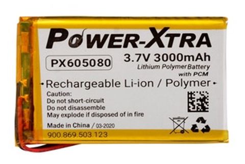 Power-Xtra PX605080 Lityum Polimer Batarya - Gərginlik: 3.7 V — Bakı