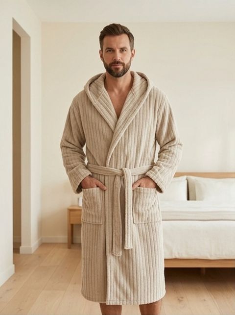 Hamam xələti kişilər üçün TH01, bej, mikrofiber, ölçü L — Bakı