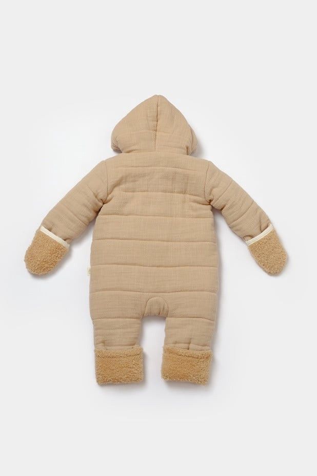 Oğlanlar üçün qalın kombinezon Babycosy, qəhvəyi, %100 orqanik pambıq, ölçü 6-9 ay - 8683529314869 — Mallar, Bakı (2)