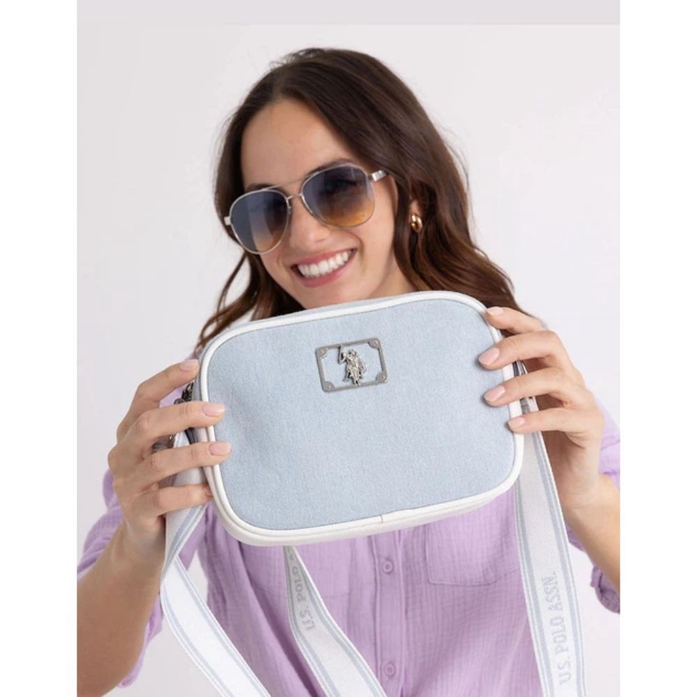 Kross-bodi çanta U.S. Polo Assn., mavi, tekstil, 21x15 sm — Mallar, Bakı (3)