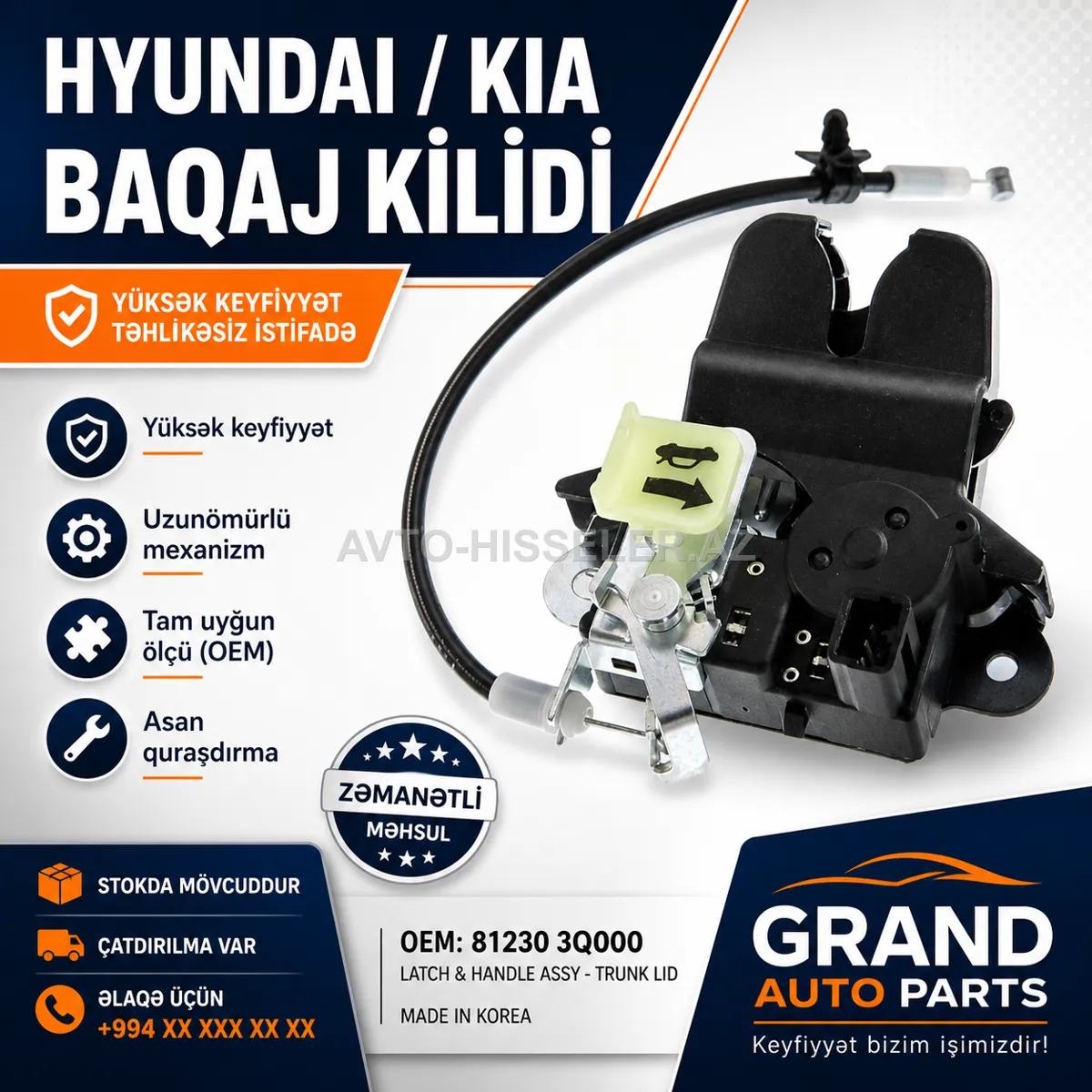 Hyundai Kia baqaj zamoku — Grand Avto Parts