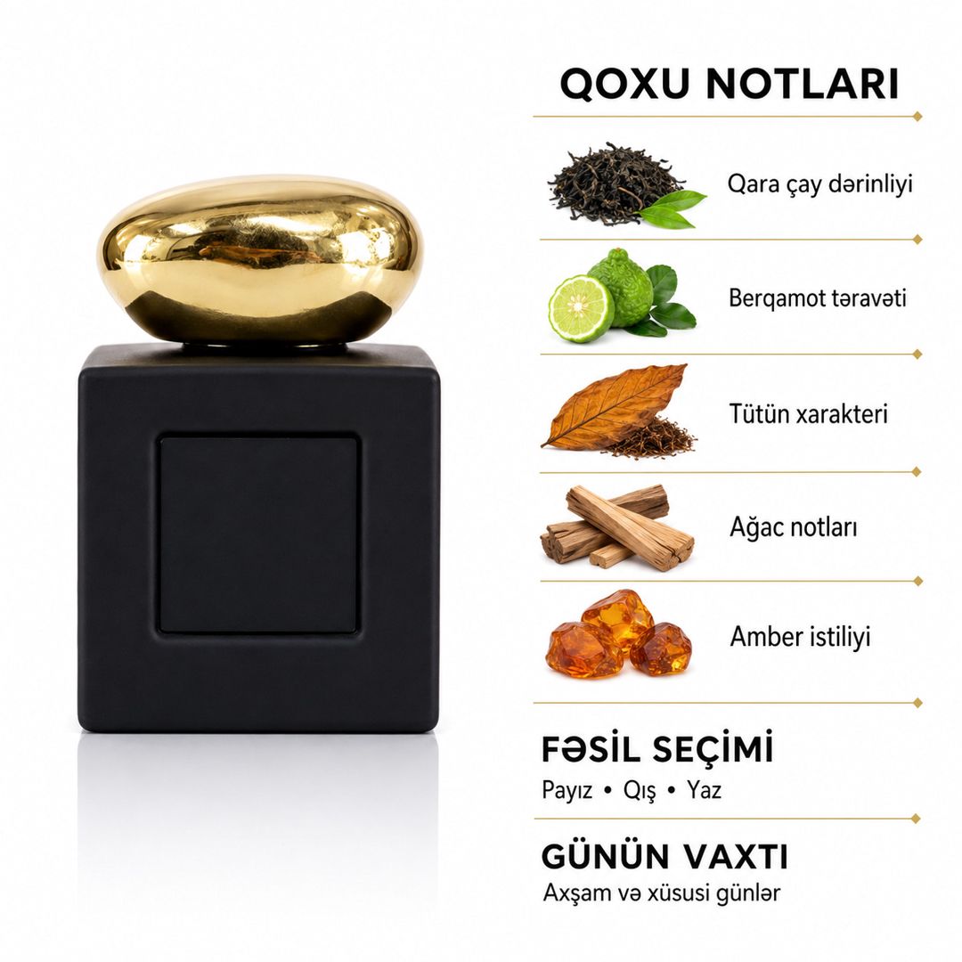 Nuance Perfume Au The Noir ətir suyu kişilər üçün 50 ml — Mallar, Bakı (3)