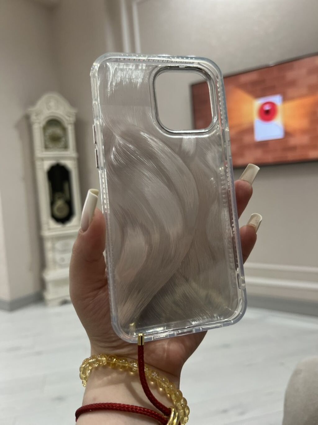 Şəffaf elastik slikon tipli incə parıltılı materialı var 13 pro max — Digər, Bakı (3)