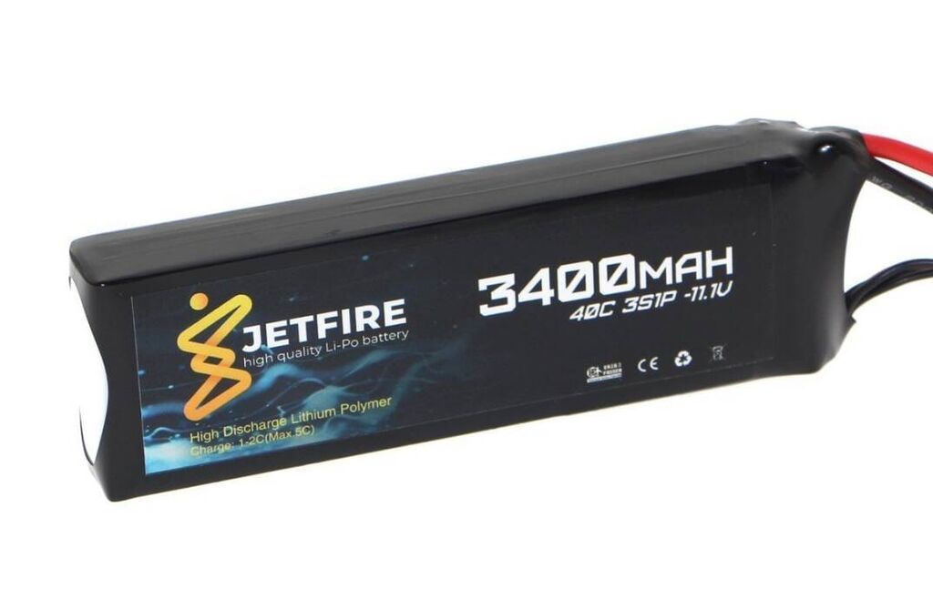 JetFire 11.1V 3400mAh 40C Li-Po 3S Batareya Yüksək cərəyan tələb edən — Smartfon ehtiyat hissələri, Bakı (2)