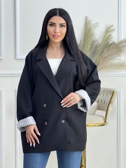 Qadınlar üçün pencək 2631, qara, parça, ölçü 40 — Bakı