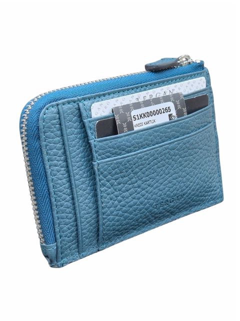 Kredit kartları qabı təbii dəri, unisex, 9 bölməli, zümrüt rəng, 12x8 sm, Türkiyə istehsalı - Tergan_0265_Zumrut — Bakı