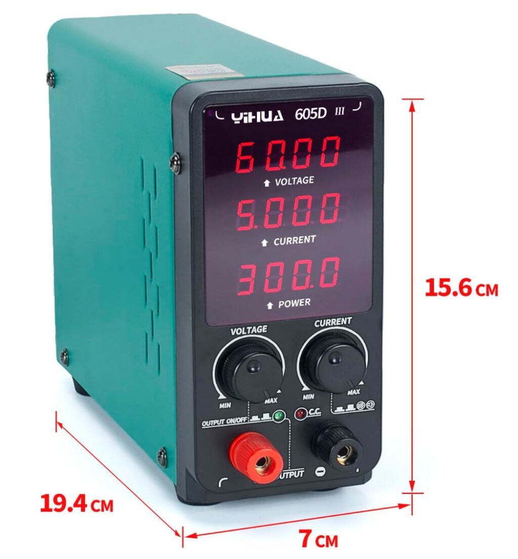Yihua 605D-III 60V 5A Tənzimlənən DC Güc Qaynağı Laboratoriya — Qida bloklari, Bakı (2)
