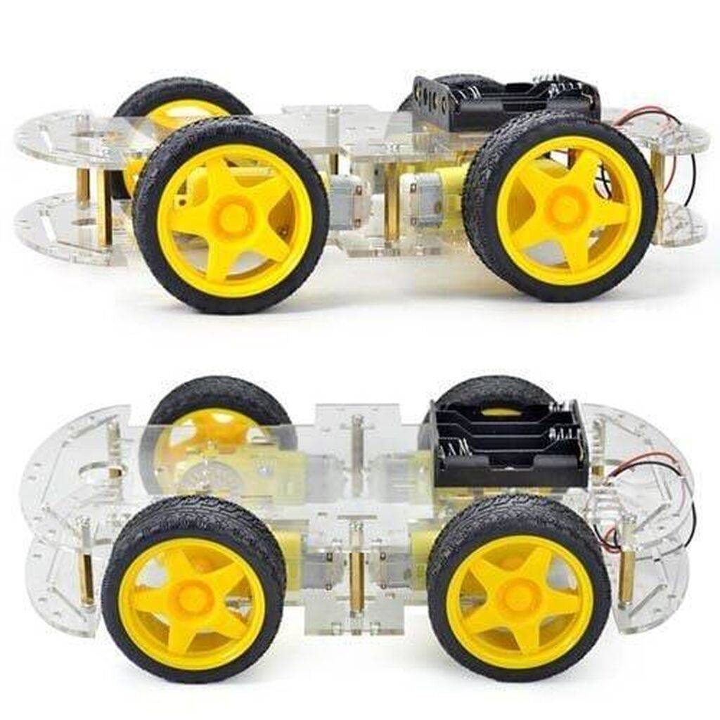 4WD Çoxməqsədli Mobil Robot Platforması – Şəffaf Uyğun qiymətə — Oyuncaq figuraları, Bakı (4)