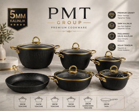 Qab-qacaq dəsti PMT GR-SS0020, qranit, qara — Bakı