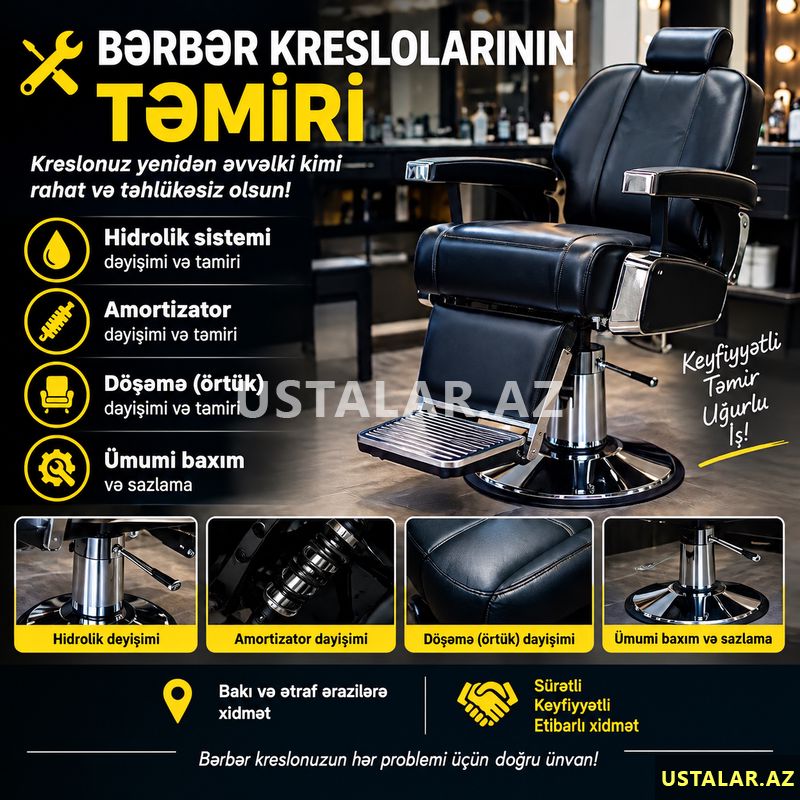 bərbər kreslolarının təmiri - bakı — Digər, Bakı