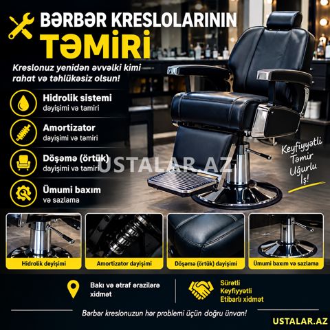 bərbər kreslolarının təmiri - bakı — Bakı