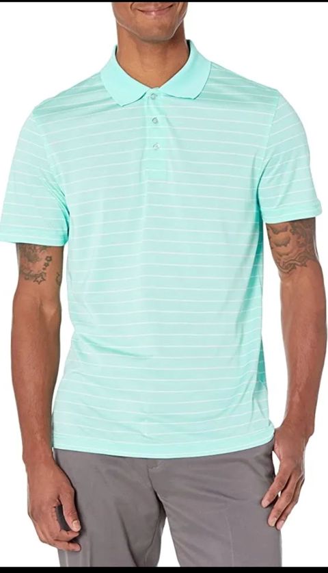 Kişilər üçün polo Amazon essentials 195111851372, yaşıl, polyester, ölçü XXL — Bakı