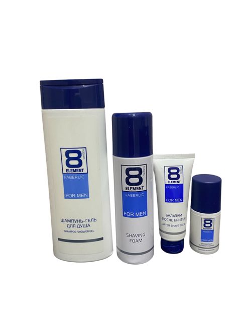 Bədən üçün kosmetika dəsti No Brand 8 Element (antiperspirant 100 ml + şampun-gel 400 ml + təraş köpüyü 200 ml + təraş sonrası balzam 75 ml) — Bakı