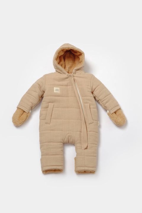 Oğlanlar üçün qalın kombinezon Babycosy, qəhvəyi, %100 orqanik pambıq, ölçü 6-9 ay - 8683529314869 — Bakı