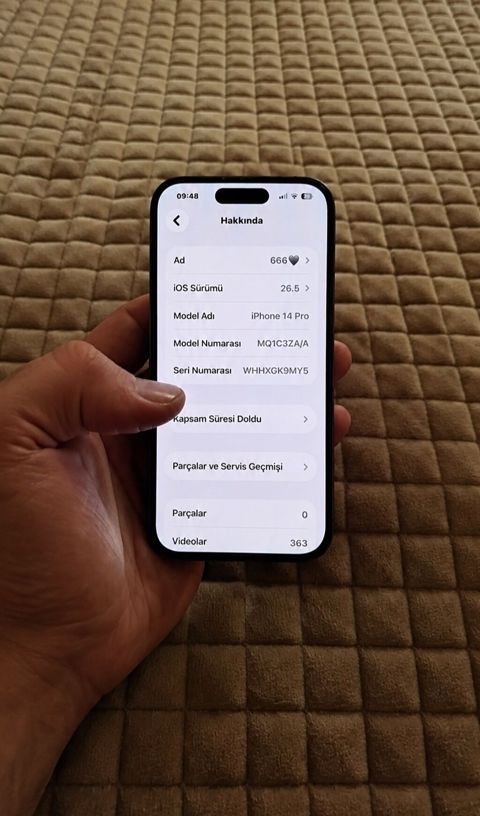 IPhone 14 Pro, 256 GB, Black Titanium, Barmaq izi, Face ID — Hacıqabul