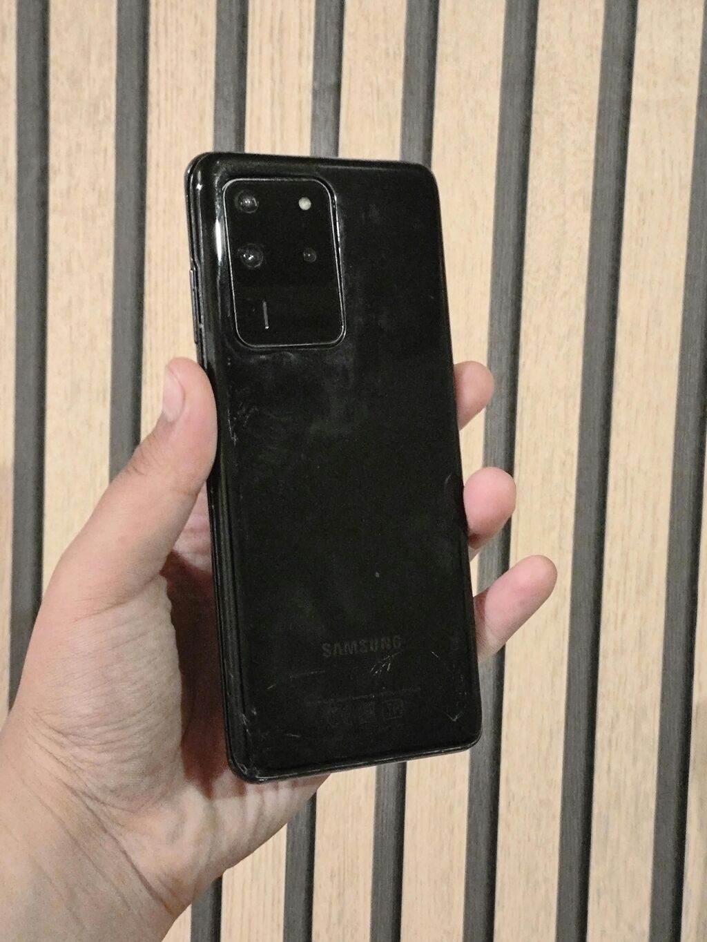 Samsung Galaxy S20 Ultra, 128 GB, rəng - Qara, Zəmanət, Barmaq izi, Simsiz şarj — Samsung, Bakı