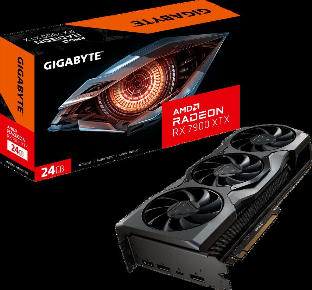 Videokart Gigabyte Radeon RX 7900 XTX, 16 GB, İşlənmiş — Qrafik kartlar, Bakı