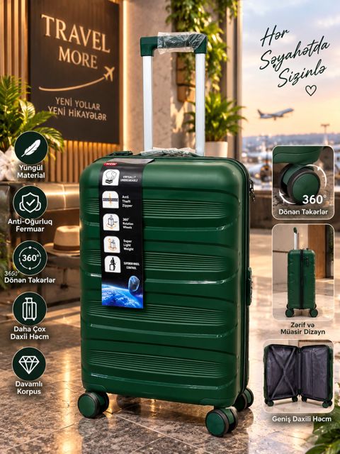 Çamadan, ABS plastik, çəhrayı, ölçü M — Bakı