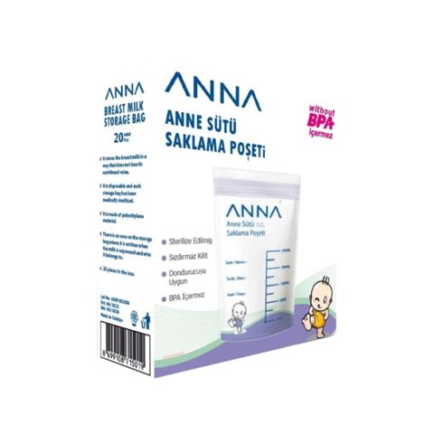 Ana südü saxlama paketləri Anna, 180 ml, 20 ədəd — Bakı
