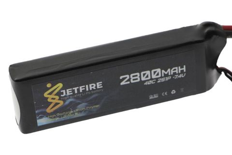 JetFire 7.4V 2800mAh 40C Li‑Po 2S Batareya Yüksək cərəyan tələb edən — Bakı