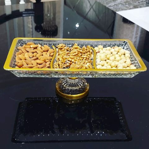 Çərəz qabı MM07, 30x15 sm, şüşə, ağ — Bakı