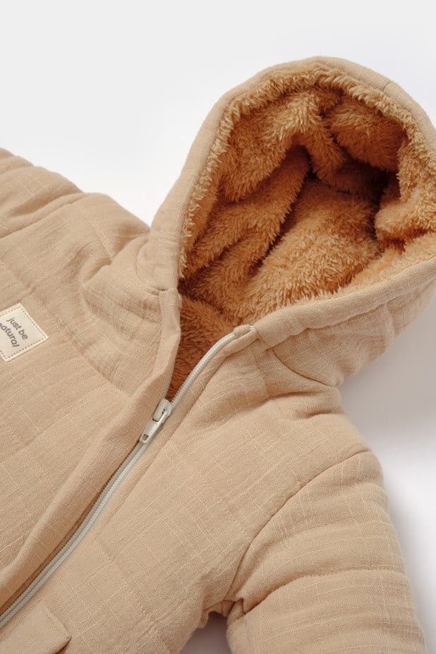 Oğlanlar üçün qalın kombinezon Babycosy, qəhvəyi, %100 orqanik pambıq, ölçü 6-9 ay - 8683529314869 — Mallar, Bakı (3)