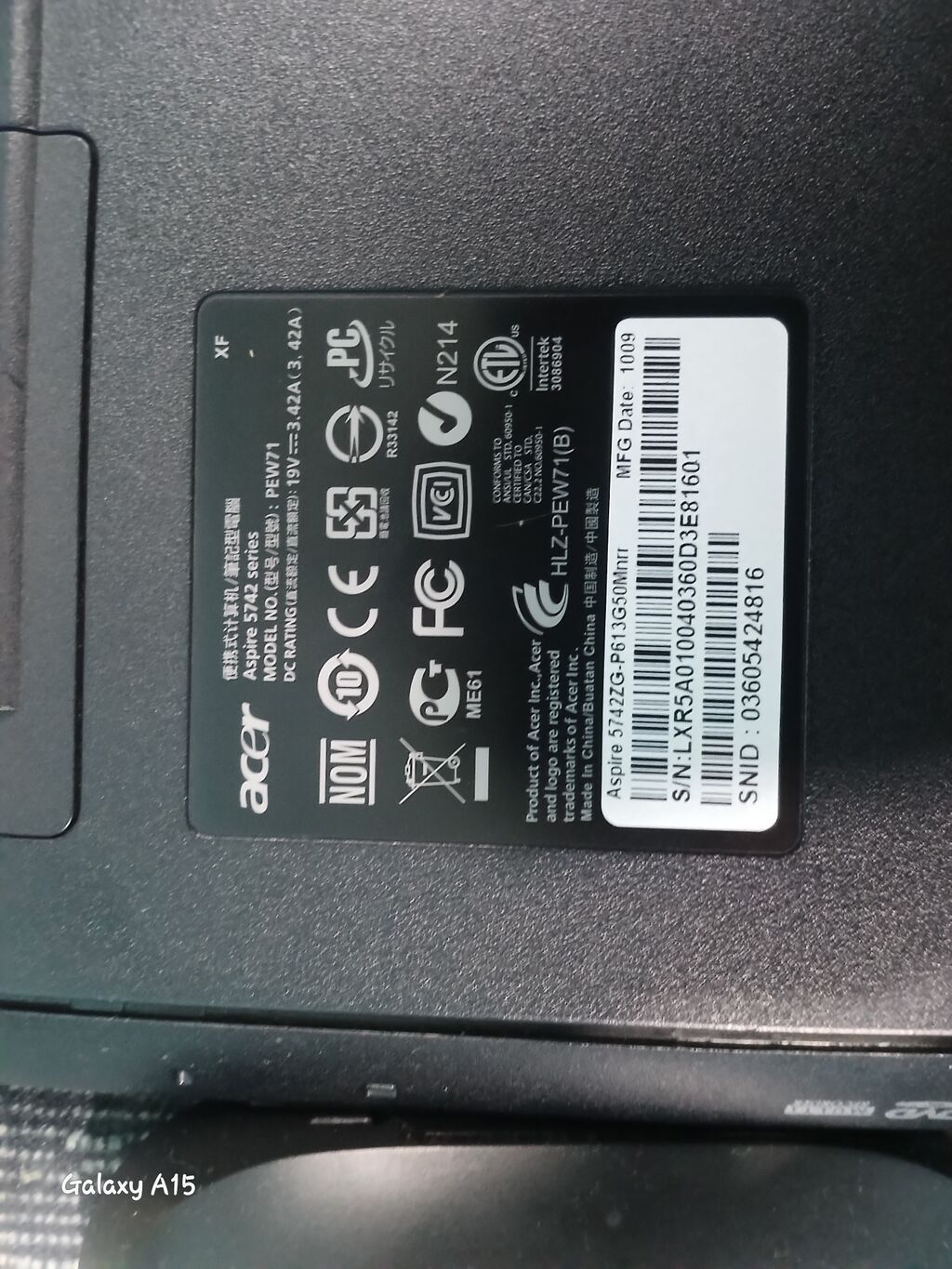 Acer noutbuk – 15.6" ekranlı, tam ölçülü klaviatura (ru/ing layout) və — Acer, Quba (7)