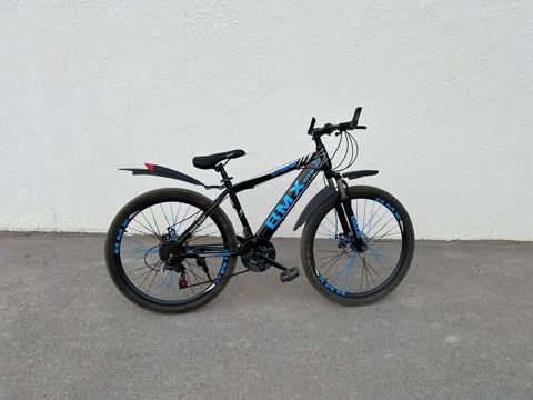 BMX marka dağ/şose tipli velosiped - Rəng: qara-göy qrafika ilə — Masazır