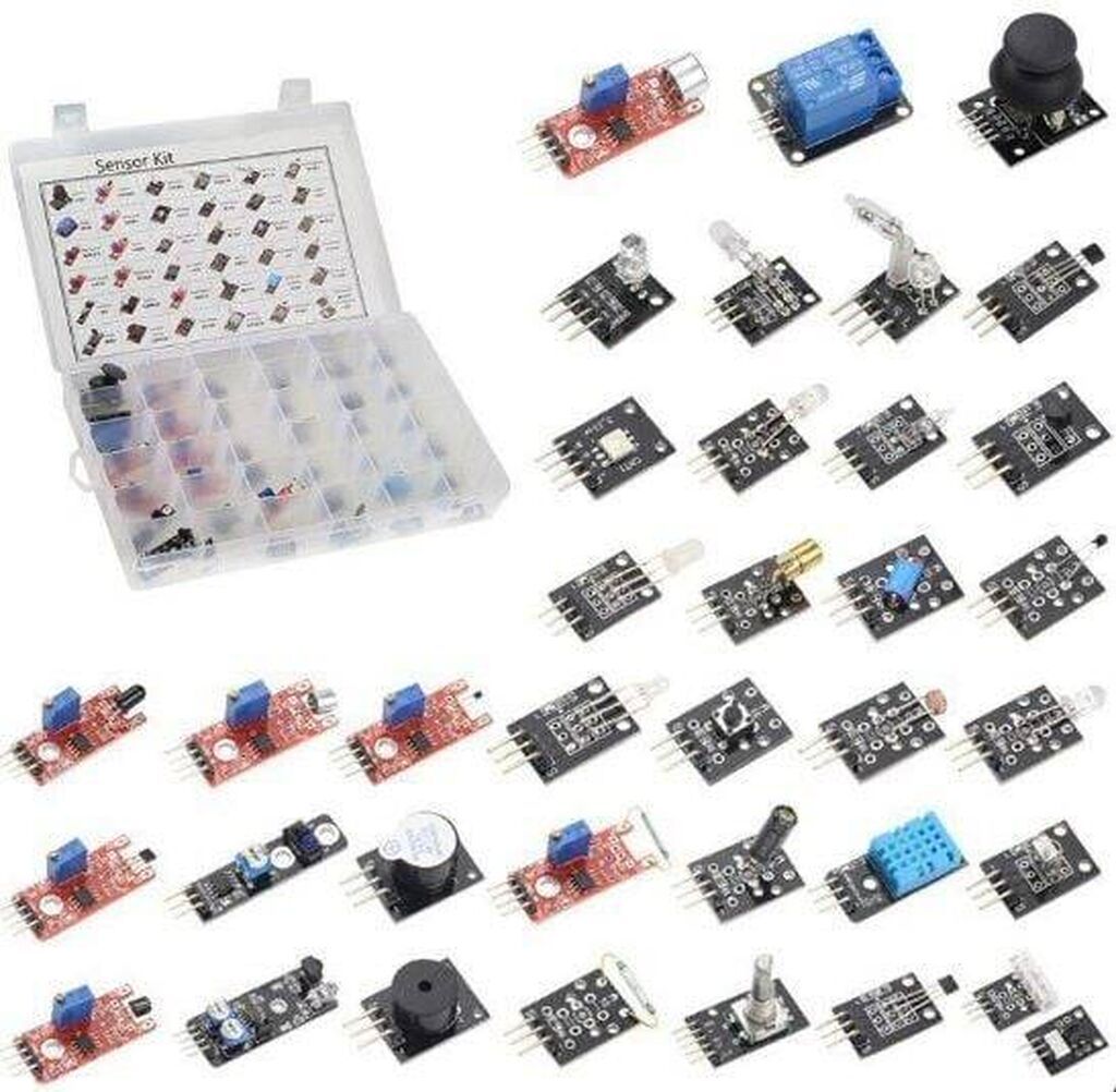 Arduino Sensor Dəsti – 37 Hissə Bu geniş sensor dəsti ilə aşağıdakı — Avtomobil elektrikası, Bakı