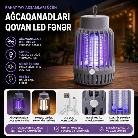 Ultrabənövşəyi lampa ağcaqanadlara qarşı JS233, 5 Vt — Bakı
