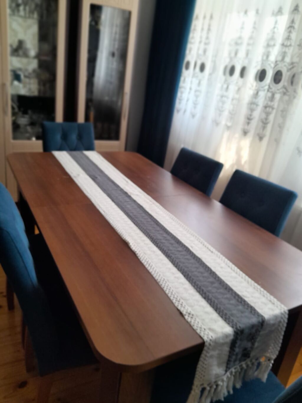 Mebel dəsti – yemək masası və stullar - Masa: Dördkünc formalı — Masalar və stullar, Digah (3)