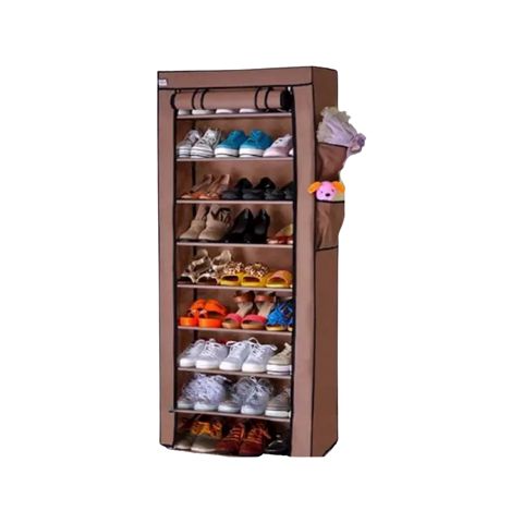 Ayaqqabı üçün porativ şkaf-orqanayzer 9-səviyyəli, 60x30x160 sm, qəhvəyi — Bakı
