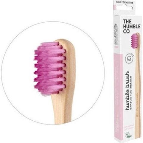 Diş fırçası Humble Co Adult, bambuk həssas dişlər üçün, çox yumşaq, çəhrayı — Bakı