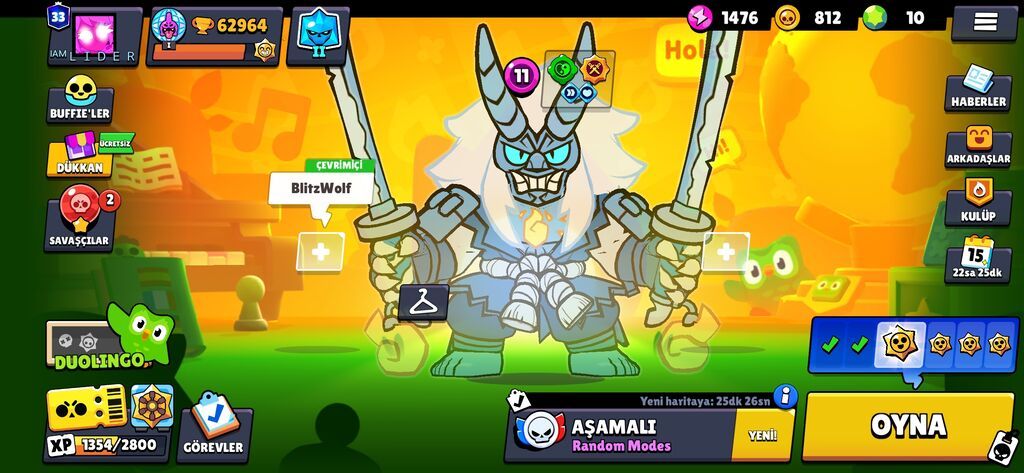 Brawl Stars oyunu üçün yüksək səviyyəli hesab - Kupa yolu: 62,964 — Digər, Bakı (2)
