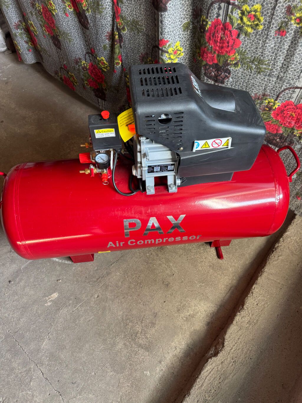 PAX Air Compressor – 1.5 HP, horizontal tipli, qırmızı metal hava — Pompa və kompressor, Ağstafa (4)